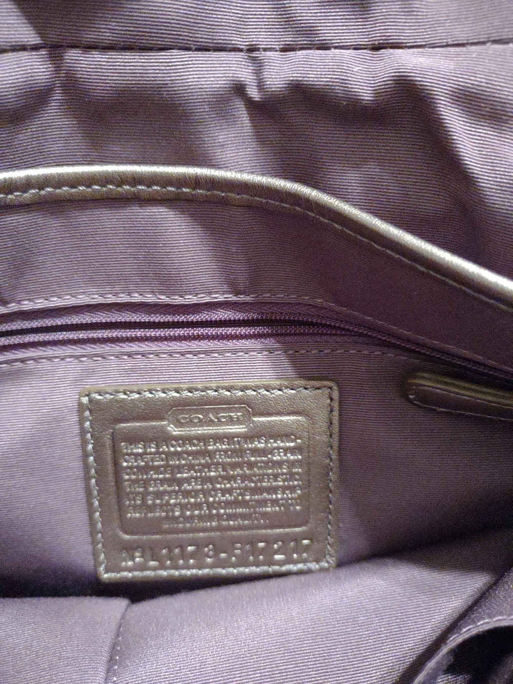 Women's Coach Metallic Rose Gold Shoulder Bag - Picture 2 of 4